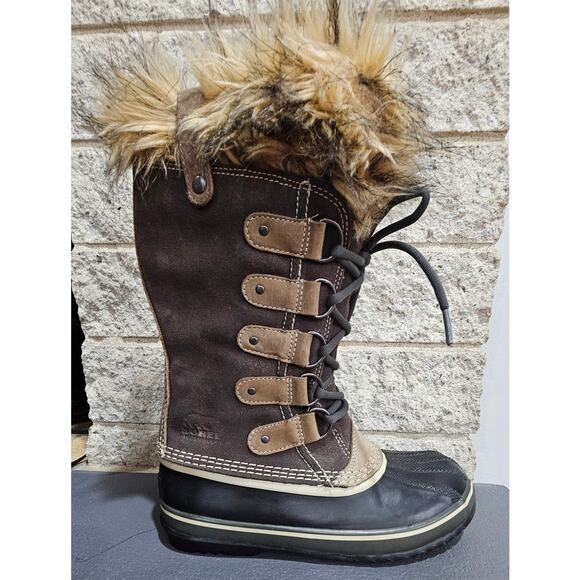 Sorel Shoes - Sorel Joan of Arctic Winter Boots, Faux Fur, Snow Waterproof, Lace, Womens Sz 7